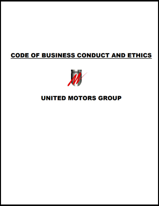Cover Page for Code of Business Conduct 